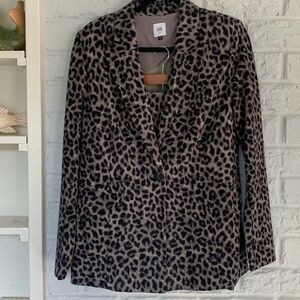 CAbi Leopard Print Skirt Set - Black and Brown